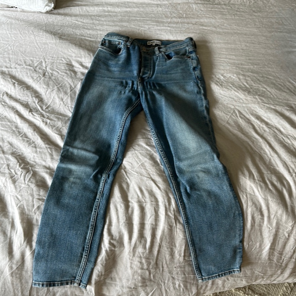 Re/Done Comfort Stretch High Rise Ankle Crop